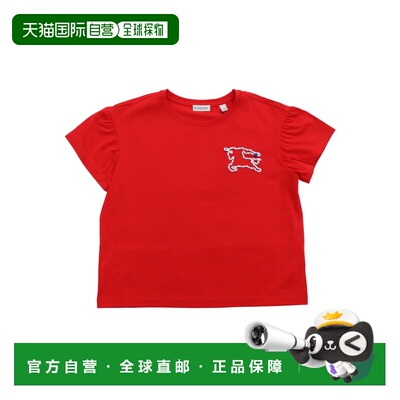 BURBERRY 女童上衣 8100317B7308 SS2025 红色 KID GIRL T-SHIRTS