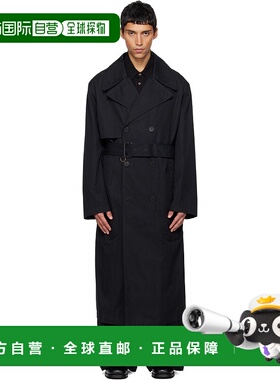 1h可退 潮奢 Lemaire 男士 黑色疏水风衣 CO1126LF1441