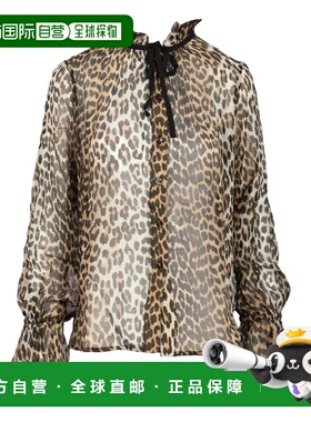 GANNI 女士大衣 W0570943 AW2025 花色 Long sleeves with gather