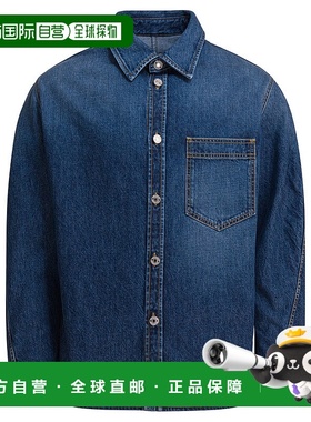 GIVENCHY 男士衬衫 BM615W516L401 AW2025 蓝色 OVERSHIRT休闲风