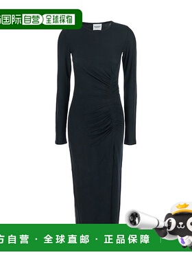 1h可退 潮奢 ISABEL MARANT 女士 'Jelina' Details 黑色圆领褶皱