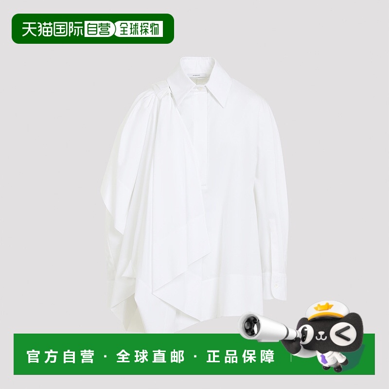 1h可退 GIVENCHY 女士衬衫 BW61H51634100 AW2025 白色 Bow Shirt
