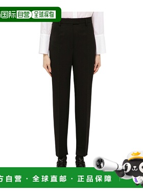 PRADA 女士休闲裤 P262HOOO477F0002 AW2024 黑色直筒裤