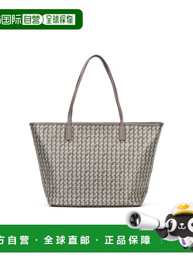 TORY BURCH 汤丽柏琦 女士EVER-READY浅灰色织物涂层帆布托特包 1