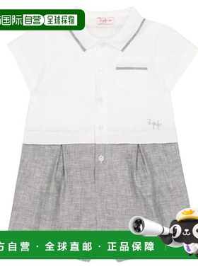 1h可退 潮奢 il gufo 婴儿 亚麻连体衣童装 grey灰色 舒适时尚