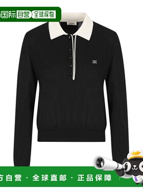 CELINE 女士POLO衫 RX0FD0W2738OF SS2026 黑色 长袖针织Polo衫