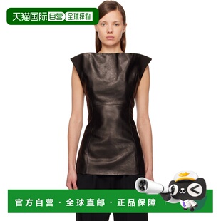 1h可退 潮奢 KHAITE 女士 黑色 Corinne 皮革上装 2426729200BL