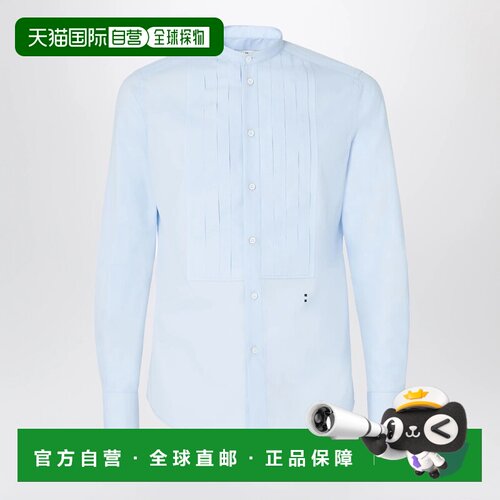 FENDI 男士衬衫 FS1383AMVLF0QB5 AW2026 蓝色 Light blue poplin