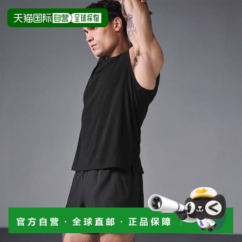 alo yoga 纯色休闲宽松圆领无袖网球背心 男款m2033rBlack图片