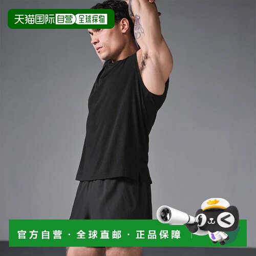 alo yoga 纯色休闲宽松圆领无袖网球背心 男款m2033rBlack
