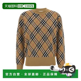 潮奢 圓領格紋針織套衫 Burberry 女士 8110514S 巴宝莉 1h可退