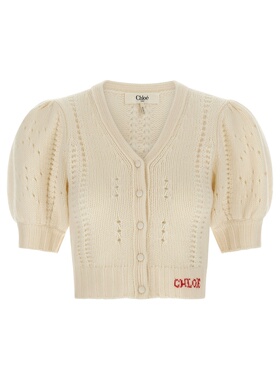 1h可退 香港直邮CHLOÉ 女士针织衫 CH25WMC05590107 AW2025 白色