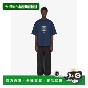 男士 蓝色 T恤 SS2024 4G圆领T恤 BM712H3YMV420 GIVENCHY