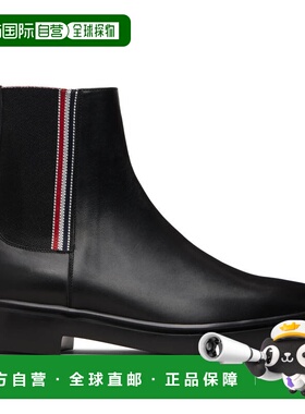 潮奢 Thom Browne 汤姆 布朗 男士 黑色 Vitello Calf RWB Rubber