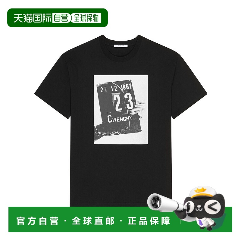1h可退 GIVENCHY 男士T恤 BM71NK3YSL001 SS2026 黑色 Givenchy T