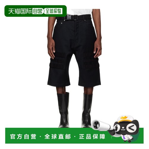 RICK OWENS 男士短裤 RL01F2305CWS09 SS2026 黑色【付后1h可退】