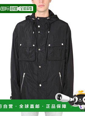 1h可退 潮奢 Balmain 巴尔曼 男士 黑色连帽休闲夹克 WH1TG020X13