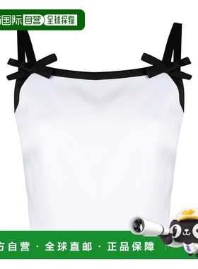 MSGM 女士白色背心 蝴蝶结设计吊带背心新款性感