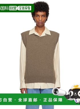 1h可退 潮奢 RÓhe 男士 灰褐色 Relaxed Knitted Boiled Wool 马