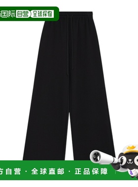 WE11DONE 女士休闲裤 WDTA025761WBK SS2025 黑色 阔腿休闲裤