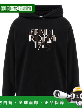 FENDI 女士卫衣 FS9755AVFAF0GME AW2025 黑色 Fendi 'Fendi Roma