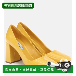 普拉达 女士 漆皮浅口鞋 1h可退 舒适时尚 Prada yellow黄色 潮奢
