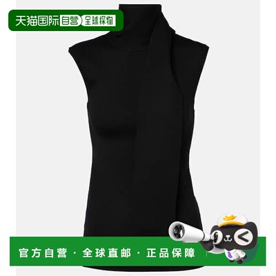 1h可退 潮奢 toteme 女士 围巾领羊毛混纺上衣 black黑色 舒适时