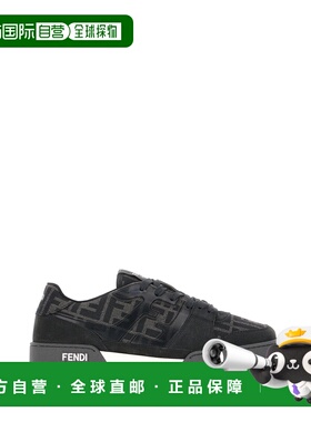FENDI 男士运动鞋 7E1688AQ6IF1R71 CO 黑色 FF JACQUARD AND SUE