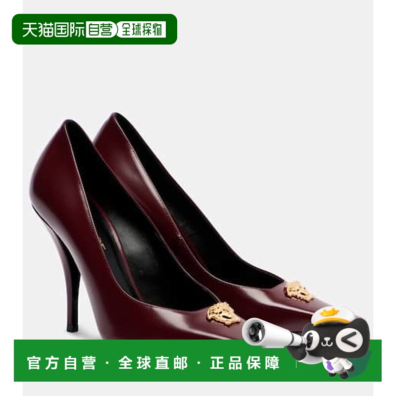 1h可退 潮奢 Versace 范思哲 女士 La Medusa 105 皮质浅口鞋