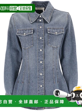 CHLOÉ 女士西服 C24SDH01159470 SS2024 蓝色 长袖翻领牛仔外套