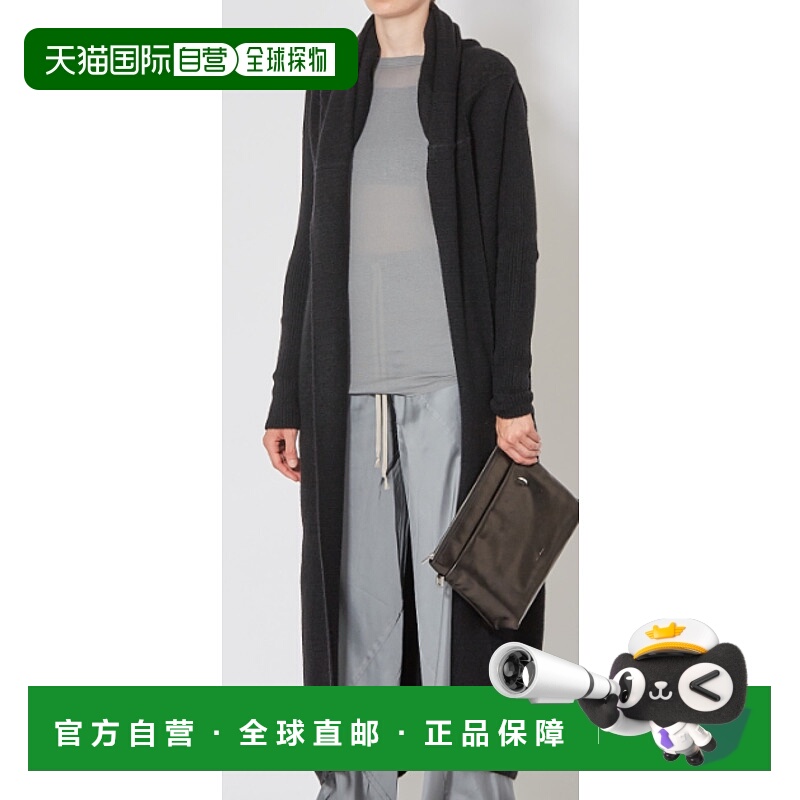 1h可退 RICK OWENS 男士大衣 RP02E4667KWP09 AW2025 黑色羊毛