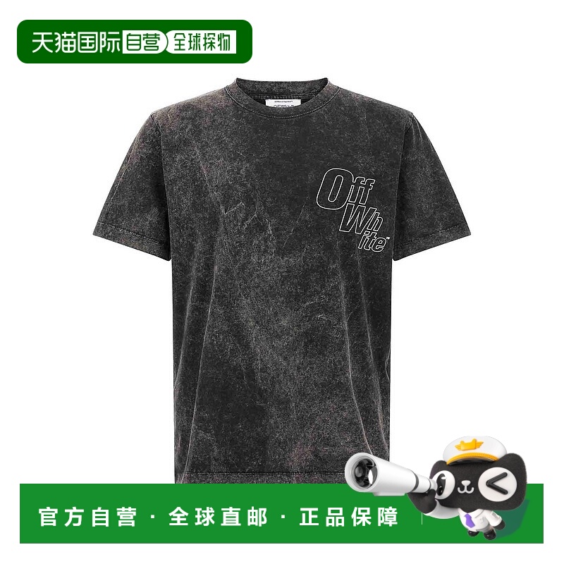 1h可退 OFF-WHITE 男士T恤 OMAA027F25JER00D1301 CO 黑色