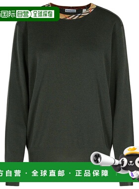 BURBERRY 男士针织毛衣 8112146C1748 AW2025 绿色 Burberry 'Mic