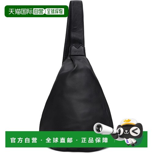 1h可退 潮奢 Yohji Yamamoto 山本耀司 女士 黑色中号褶裥斜挎包
