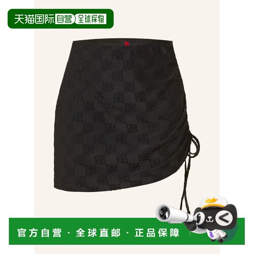 1h可退 HUGO 女士半身裙 100299449513000 CO 黑色 TERRY Jersey
