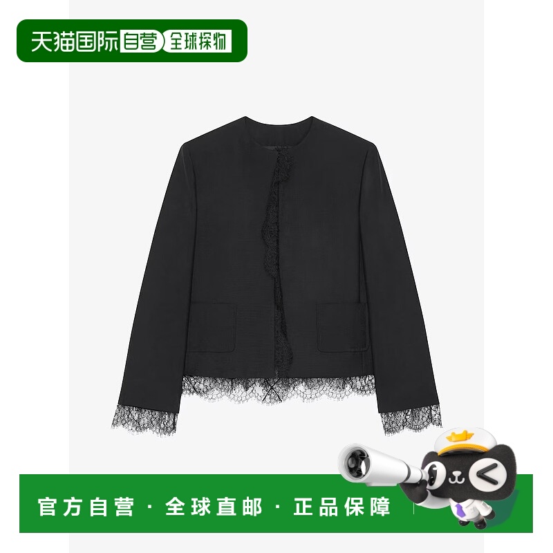 1h可退 GIVENCHY 女士夹克 BW30JC100H001 SS2024 黑色 Jacket in