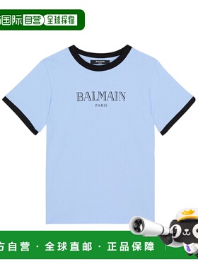 BALMAIN 男童T恤 BY8P41Z3672652NE SS2026 蓝色 圆领T恤