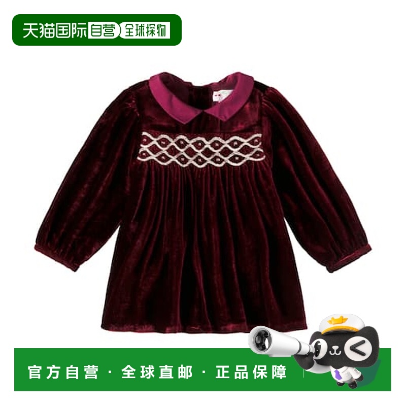1h可退 潮奢 Bonpoint 婴儿 Trinite 罩衫式天鹅绒连衣裙童装