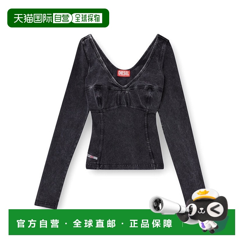 1h可退 DIESEL 女士针织毛衣 A165950NJBJ02A SS2025 黑色