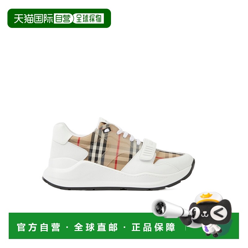 BURBERRY 男士运动鞋 80708381 AW2023 白色 格纹运动鞋