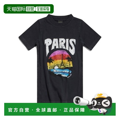 1h可退 奢淘 Balenciaga PARIS TROPICAL合身版型T恤 女 768075TP