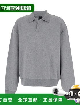 潮奢 Tom Ford 汤姆 福特 男士 Trims 灰色长袖溜肩罗纹羊毛Polo