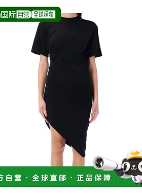 MUGLER 女士连衣裙 RO16202971999 SS2025 黑色 Draped pierced d