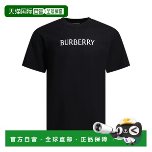 Cotton log T恤 with shirt 黑色 SS2026 8122387 男士 BURBERRY