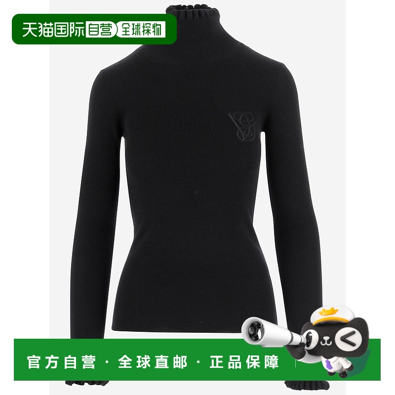 1h可退 潮奢 Valentino 华伦天奴 女士 標誌刺繡高領毛衣 7B3KC66