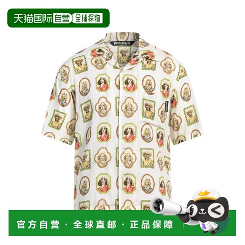 Palm Angels 棕榈天使 男士 花纹衬衫 white白色 舒适时尚