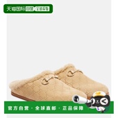 1h可退 马衔扣皮毛饰边绒面革凉拖 古驰 女士 潮奢 Gucci