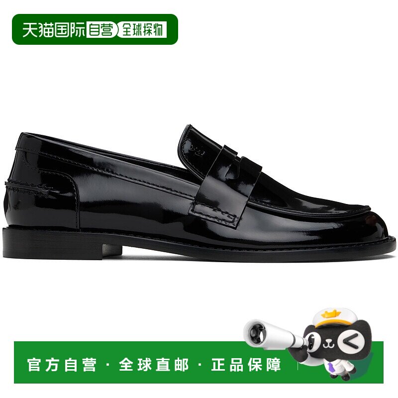 潮奢 Amina Muaddi 女士 黑色 Tilda 乐福鞋 TILDALOAFERLEATHER