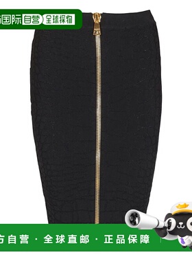 BALMAIN 女士半身裙 FF0LC290KJ140PA AW2025 黑色 Balmain Skirt