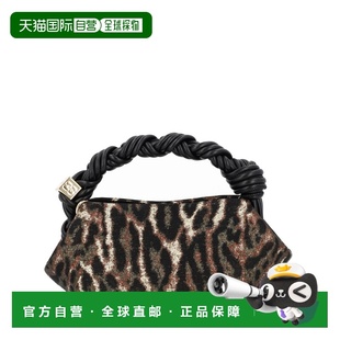 GANNI 女士手提包 B210006201X SS2026 棕色 'Metallic Cloque Bo